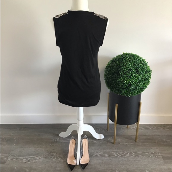 Black Top with sequenced shoulders - Picture 5 of 5